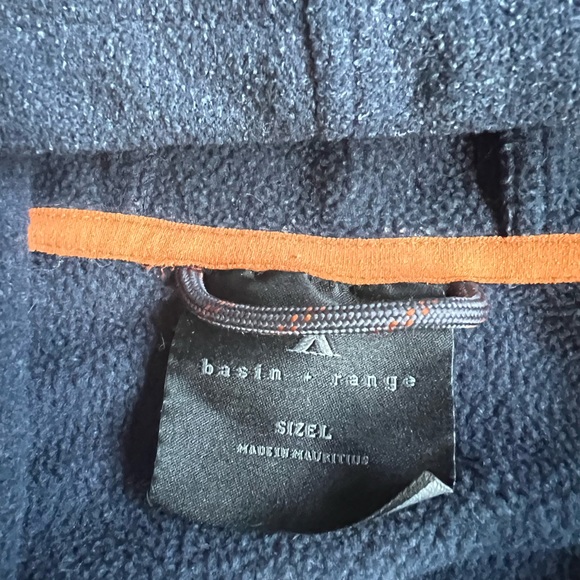 Basin + Range Full Zip Hoodie Sweatshirt Blue And - Picture 2 of 6